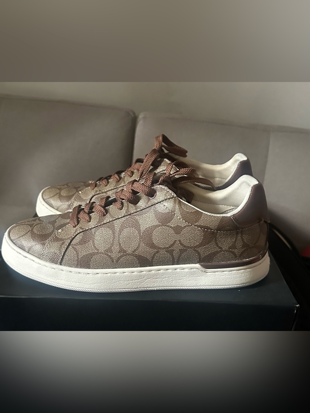 Brown Signature Printed men’s Trainer Shoes